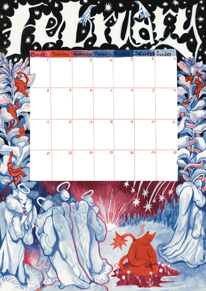 2021 calendar February